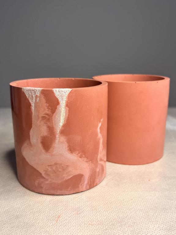 Beton Vasen für Kerze. 