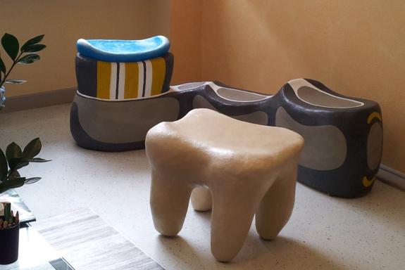 Sitzgruppe für Zahnarztpraxis