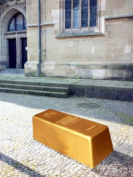 Goldbarren-Sitzbank
