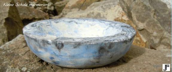 Kleine Schale, marmoriert